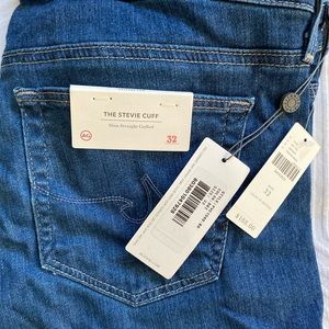NWT AG Stevie Slim Straight Cuff jeans from Anthropologie.